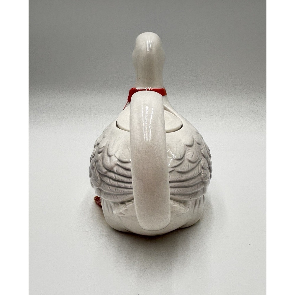 Vintage Otagiri Goose Teapot Ceramic White Duck Tea Pot Japan Farmhouse Cottag - Picture 6 of 9